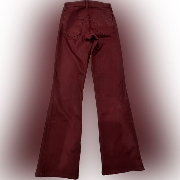 J Brand coated Jeans Sz 23 Super Skinny' Mid Rise Merlot. - Picture 3 of 9